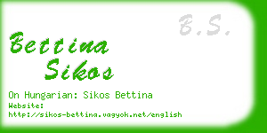 bettina sikos business card